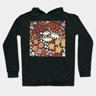 Colourful Abstract Wildflower Pattern Hoodie